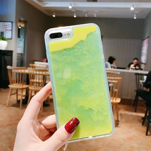 Image of Luminous Neon Sand Case For iPhone