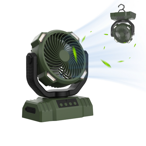 Image of Outdoor Household Power Bank LED Light Camping Fan