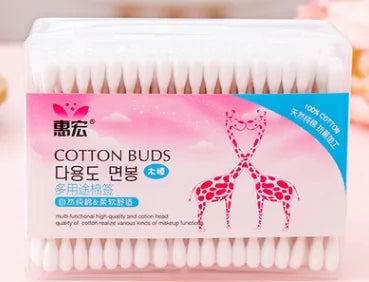 Plastic-free 100pcs / box Double Head Bamboo Cotton Buds