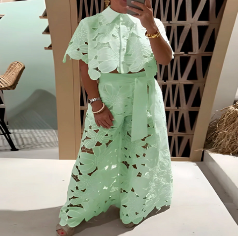 Image of Pluzi Set: Lightweight Lace Pants and Top (Summer 2025)