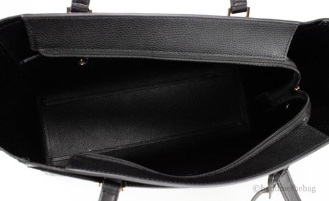 Image of Michael Kors Maisie Large Black Pebbled Leather 3-in-1 Multifunctional Crossbody Clutch Tote Bag