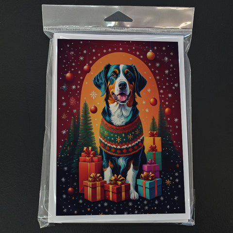 Image of Appenzeller Sennenhund Holiday Christmas Greeting Cards Pack of 8
