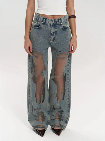 Image of Gradient Straight-Leg Jeans (Single Piece)