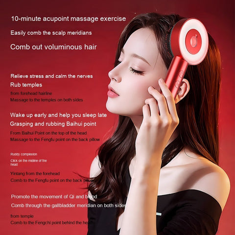 Image of Fluffy Comb Scalp Massager Infrared Hair Care And Beauty