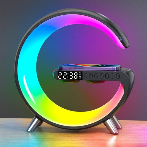 Image of Multifunctional Wireless Charger Alarm Clock Speaker