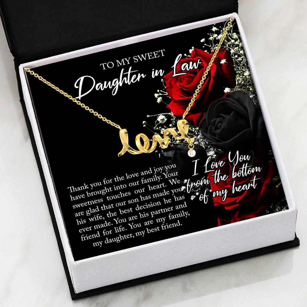 To My Sweet Daughter In Law