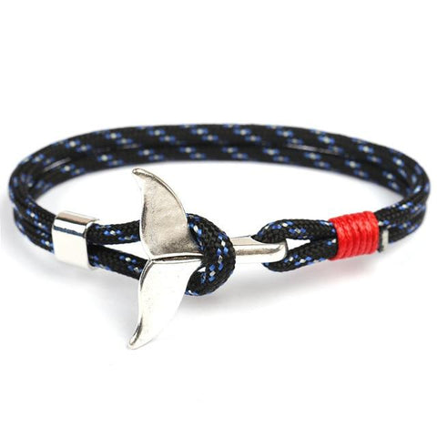 Image of Paracord Whale Tail Hope Bracelet