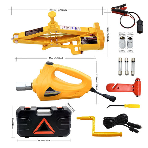 Image of Electric Car Floor Jack 3 Ton All-in-one Automatic 12v Scissor