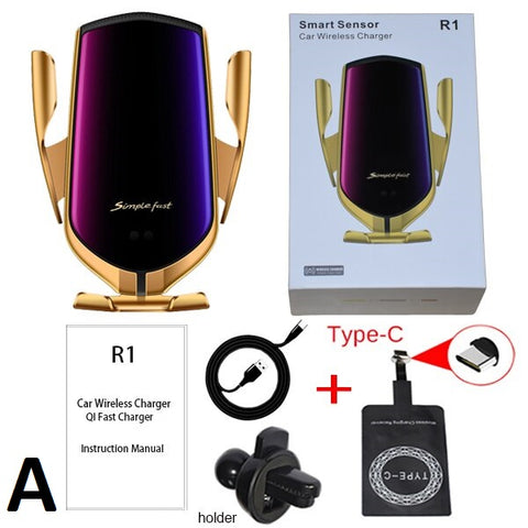 Image of 360 Rotation QI Silicone Pad Wireless Fast Car Charger Wireless Car Phone Holder