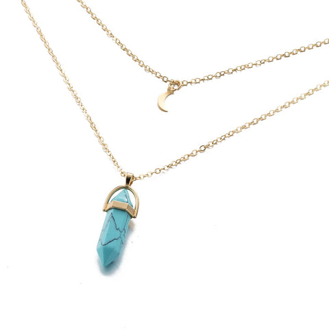 Image of Hexagonal Column Quartz Necklaces Pendant
