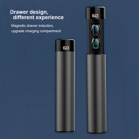 Image of Wireless Earphones with Mic and 2600mAh Charging Bin Power Bank