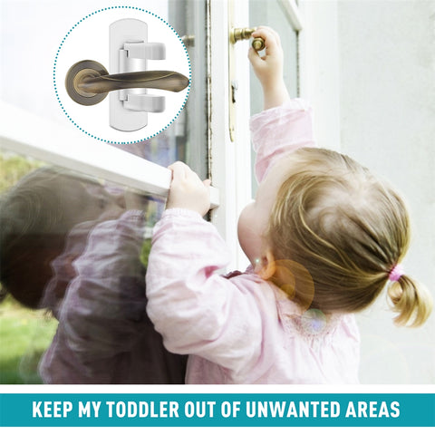 Image of Baby Safety Door Lever Lock (4pcs)