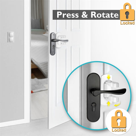 Image of Baby Safety Door Lever Lock (4pcs)