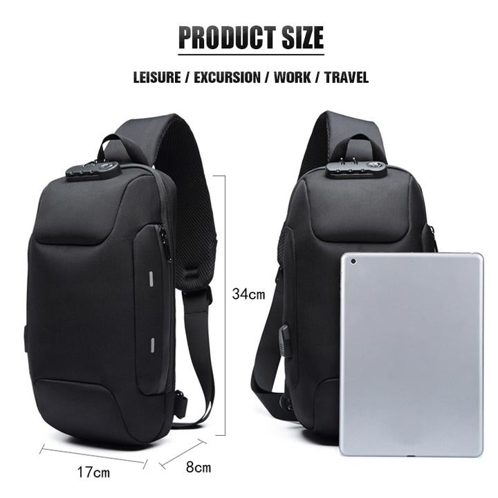 OZUKO 2019 New Multifunction Crossbody Bag for Men Anti-theft Shoulder Messenger Bags Male Waterproof Short Trip Chest Bag Pack