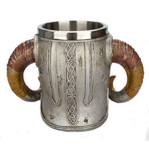 Image of Viking Skull Stainless Steel Mug