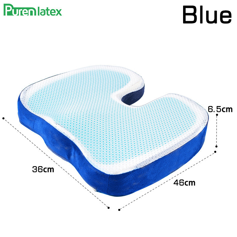 PurenLatex 46*36 U Shape Silicone Gel Cushion Memory Foam Pillow