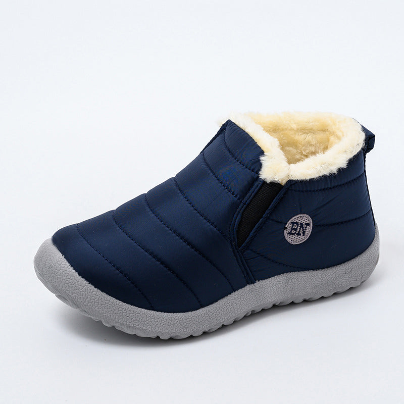Winter Female Slip On Flat Casual Shoes Waterproof