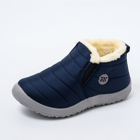 Image of Winter Female Slip On Flat Casual Shoes Waterproof