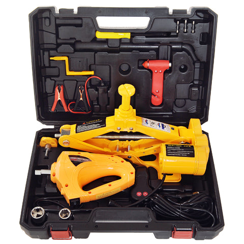 Image of Electric Car Floor Jack 3 Ton All-in-one Automatic 12v Scissor