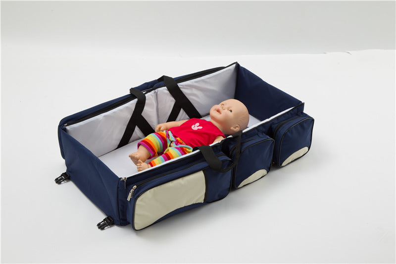 3 in 1 Multi Purpose Diaper Bag Cum Baby Bassinet