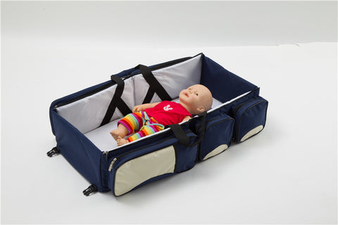 Image of 3 in 1 Multi Purpose Diaper Bag Cum Baby Bassinet