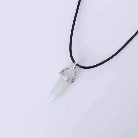 Image of Hexagonal Column Quartz Necklaces Pendant