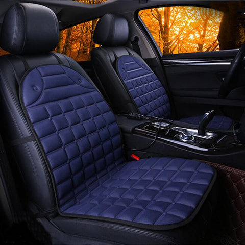 Image of 2Pcs In 1 Fast Heated & Adjustable Black/Grey/Blue/Red Car Electric Heated Seat Car