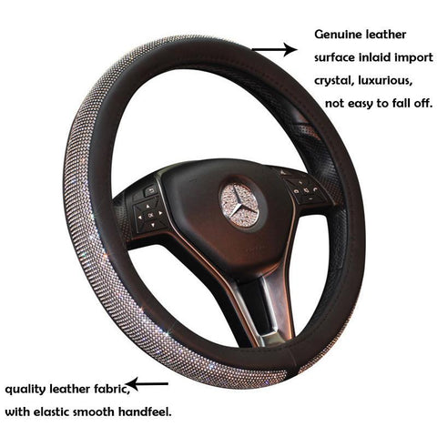 Image of SWAROVSKI CRYSTAL STEERING WHEEL COVER