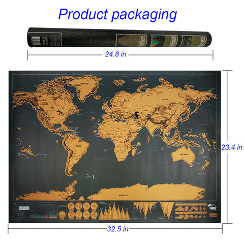Image of Scratch Off Travelers Map - Must have for serious travelers