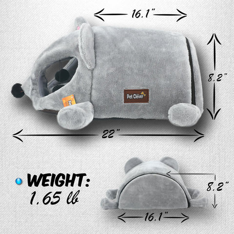 Image of Mouse Cat House Bed With Removable Cushion & Waterproof Bottom
