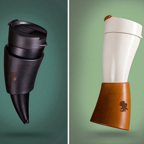 Image of Metal Style Goat's Horn Stainless Steel Thermos Coffee
