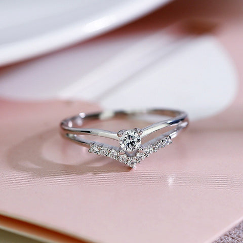 Image of Cubic Zircon Engagement Classic Ring