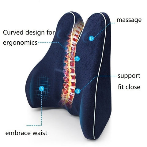 Image of Large Size Comfort Chair Back Support Pillow Memory Foam