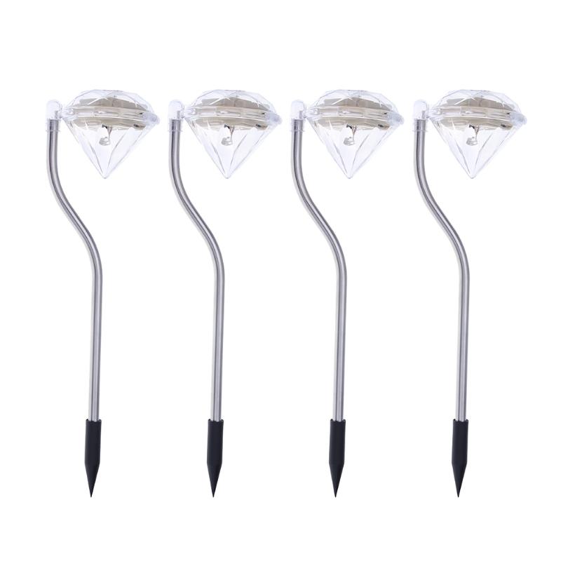 4PCS DIAMOND SOLAR GARDEN LIGHTS