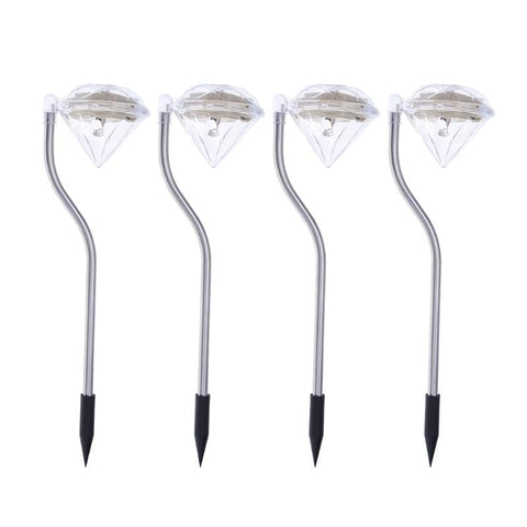 Image of 4PCS DIAMOND SOLAR GARDEN LIGHTS