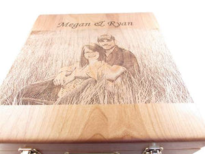 Wine Bottle Presentation Box with Goblets