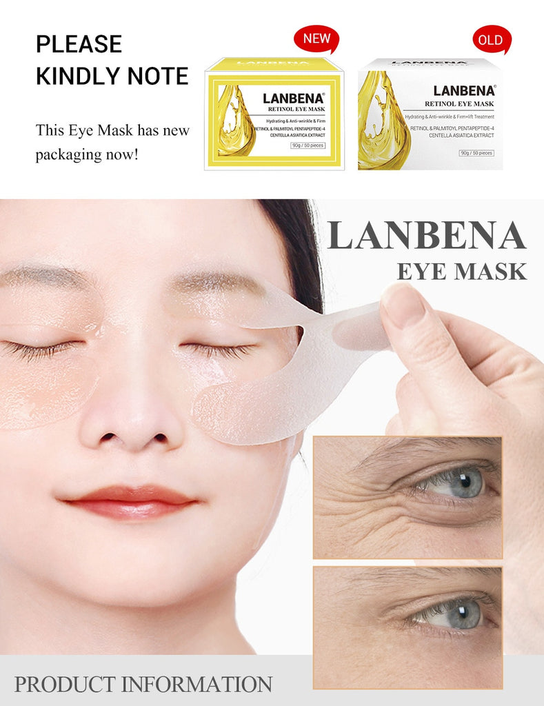 Retinol Eye Patches Hyaluronic Acid Moisturizing Eye Masks