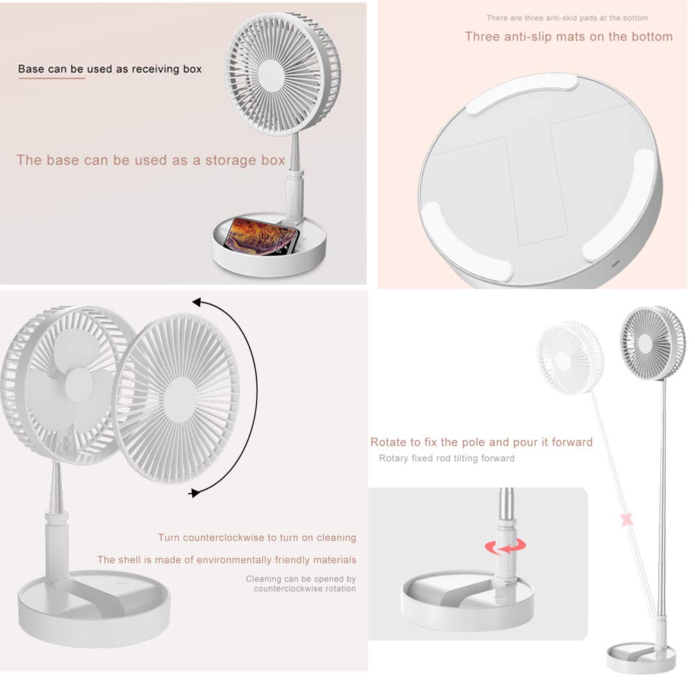 Telescopic Folding USB Charging Fan
