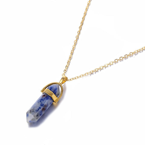 Image of Hexagonal Column Quartz Necklaces Pendant