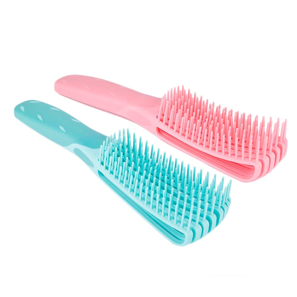 Mint green/Pink Hair Brush Scalp Massage Comb