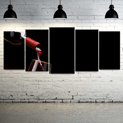 Image of Flames And Wine - 5 panels XL
