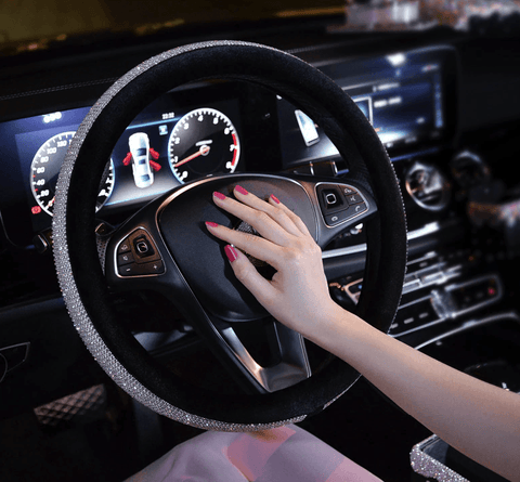 Image of SWAROVSKI CRYSTAL STEERING WHEEL COVER