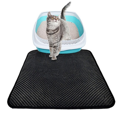 Image of Double Layer Cat Litter Mat with Free Shovel