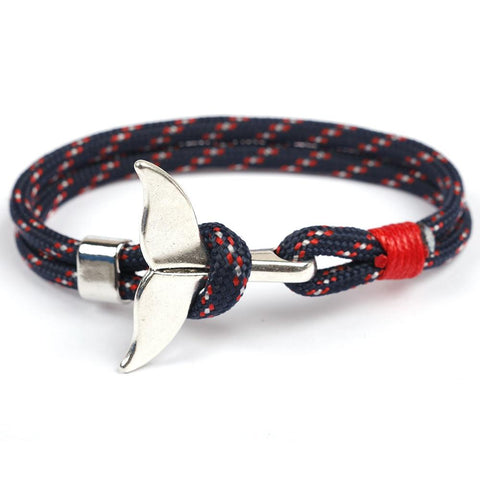 Image of Paracord Whale Tail Hope Bracelet