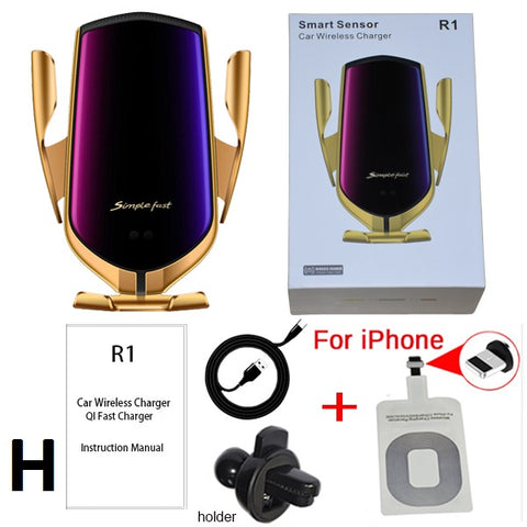Image of 360 Rotation QI Silicone Pad Wireless Fast Car Charger Wireless Car Phone Holder