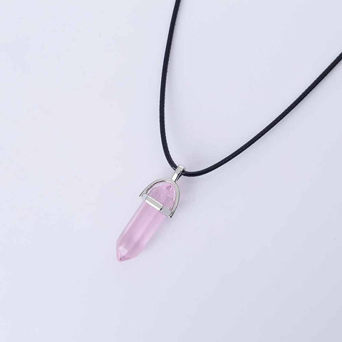 Image of Hexagonal Column Quartz Necklaces Pendant