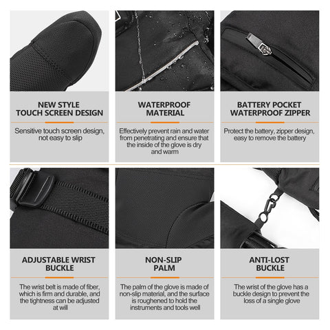 Image of Winter ski Gloves Electric Heated Warm