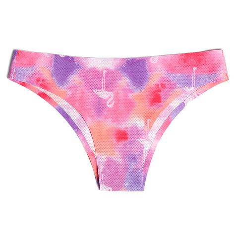 Image of Print Mesh Breathable Seamless Panties Underwear Sexy Thongs