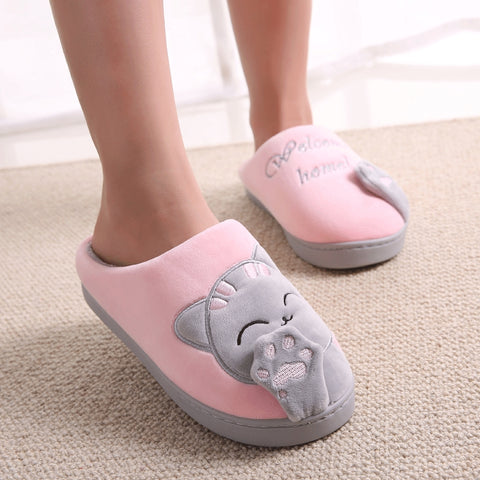 Image of CUTE COZY CAT PAW SLIPPERS