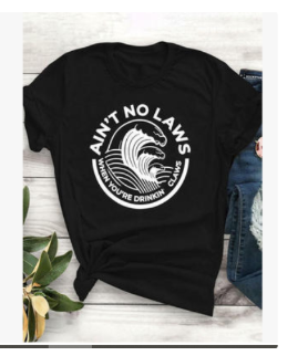 2019 Aint No Laws When Your Drinking Claws Shirt Funny White Claw T-Shirt